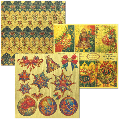 Papier de luxe or et papier vélin double pack assorti 6/paquet Boutique de jouets