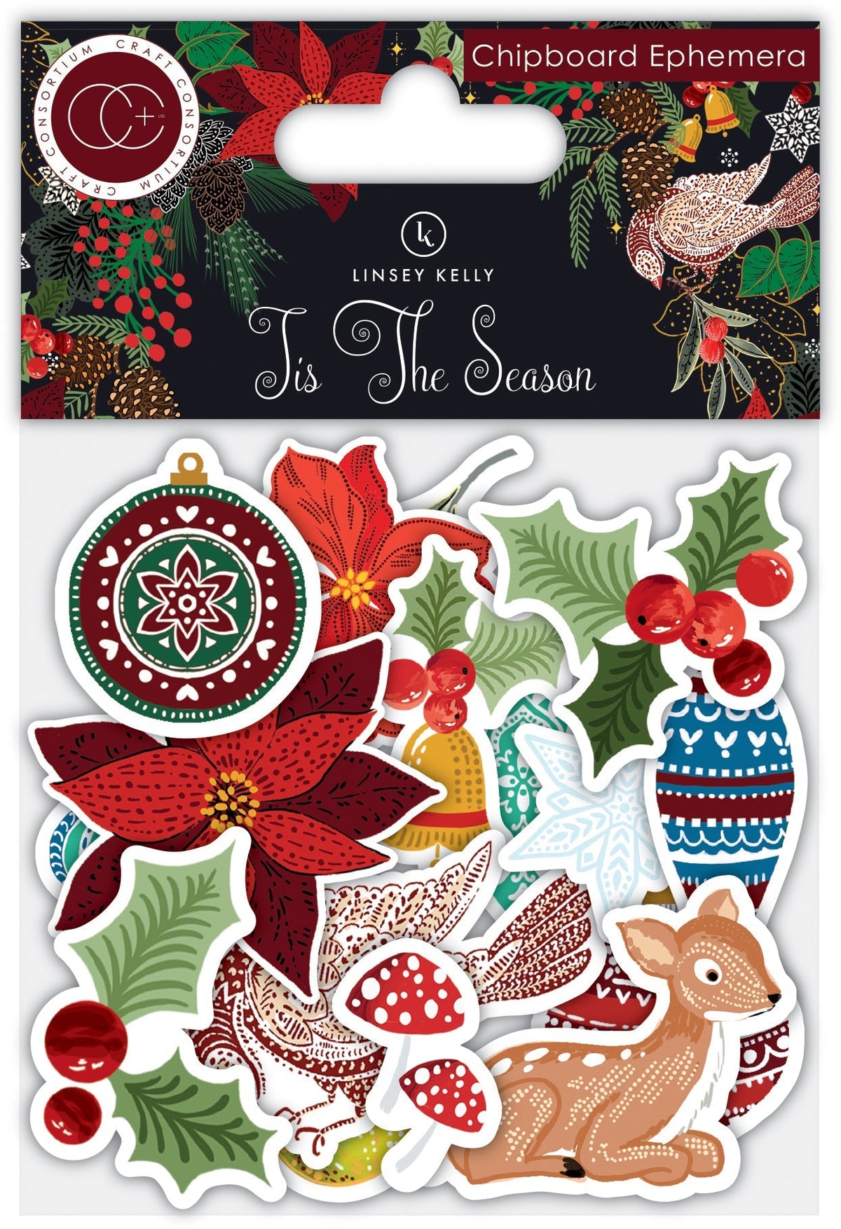 Craft Consortium Tis the Season - Éphémères en carton aggloméré