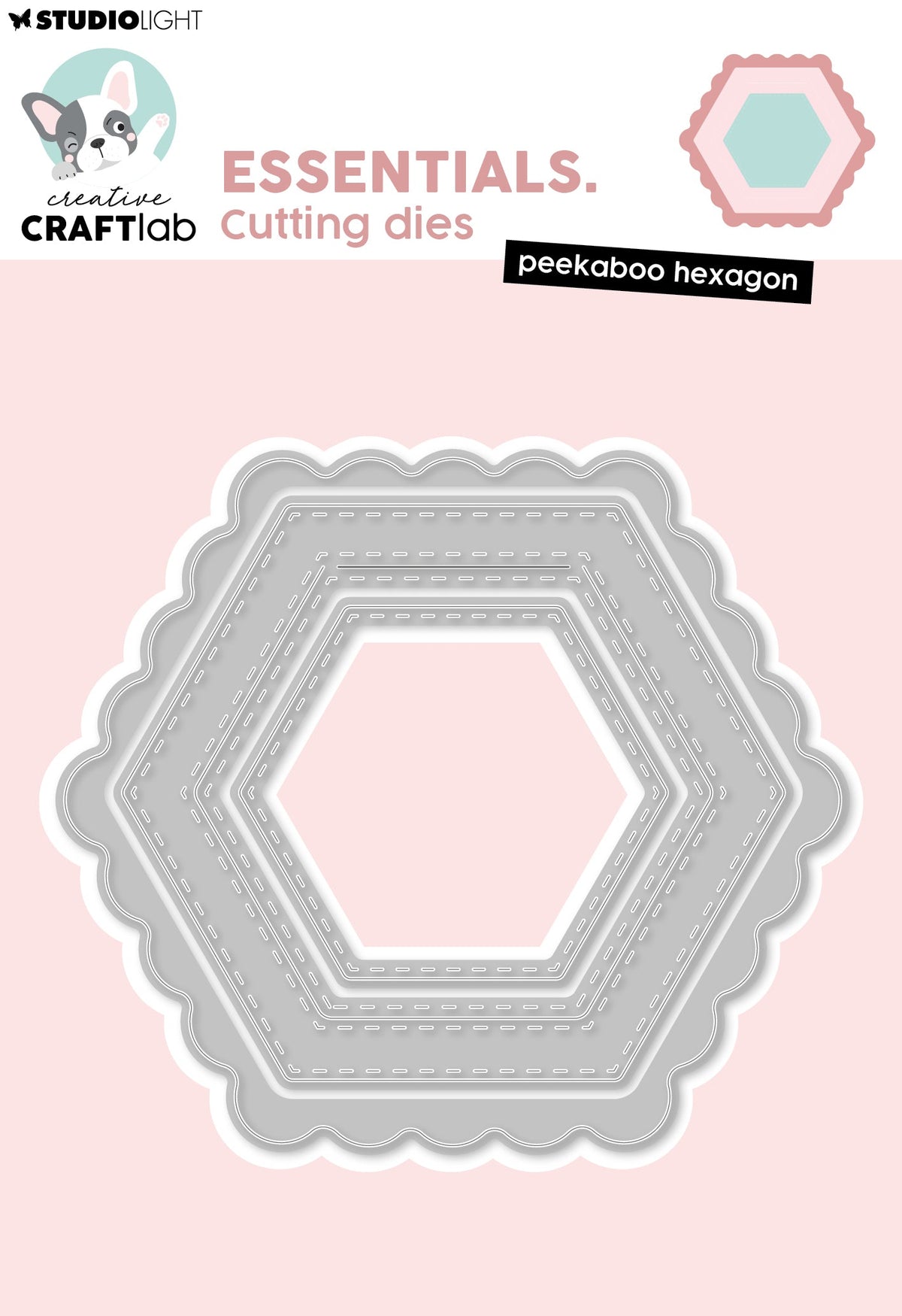 CCL Matrices de découpe Hexagone Peekaboo Essentials 4 pièces