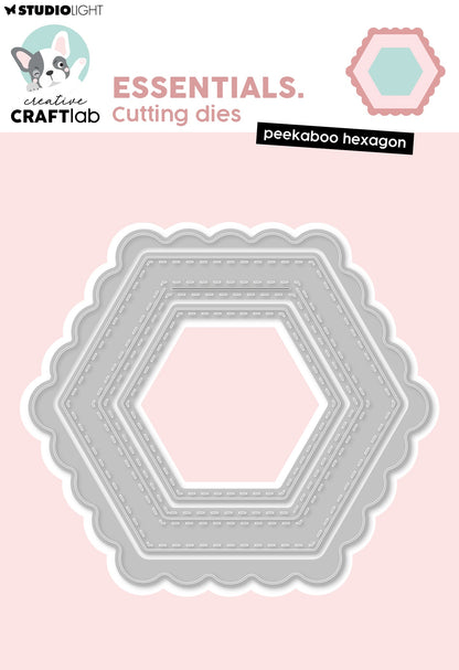 CCL Matrices de découpe Hexagone Peekaboo Essentials 4 pièces