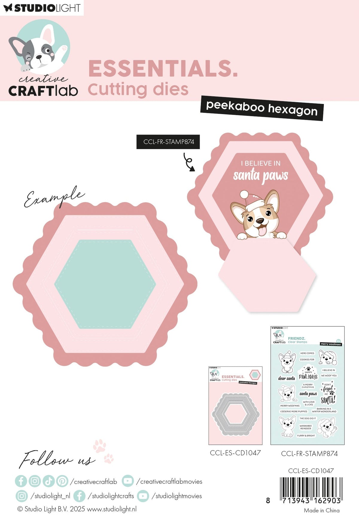 CCL Matrices de découpe Hexagone Peekaboo Essentials 4 pièces