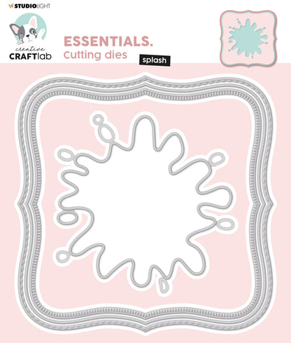 CCL Matrices de découpe Carré Splash Essentials 150x150x1mm 7.87x6.69x0.04 pouces 4 pièces n°540