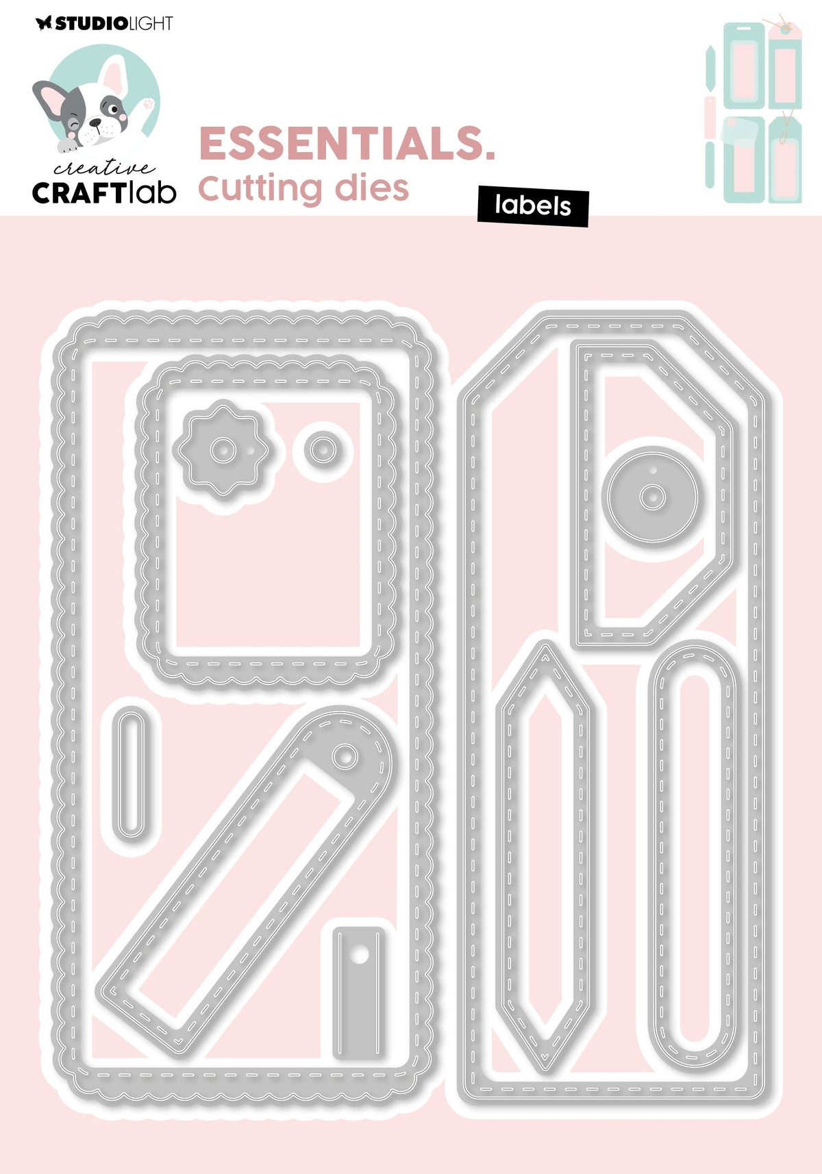 CCL Cutting Die Labels Essentials 12 Pieces