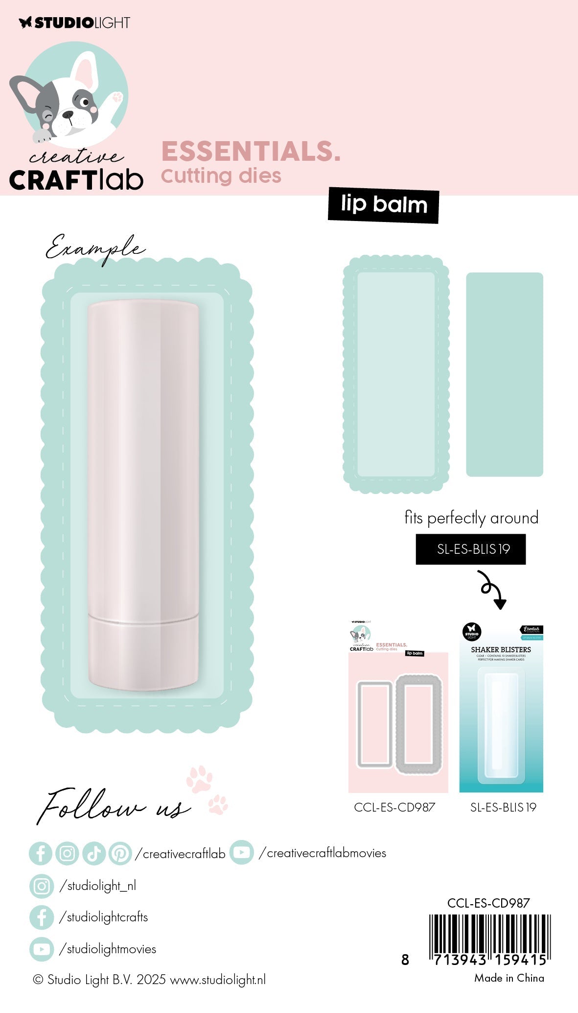 CCL Coupe-matrice baume à lèvres Essentiels 2 Pièces