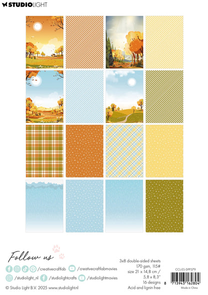 CCL Designer Paper Pad Sweater Weather Essentials 24 Sheets