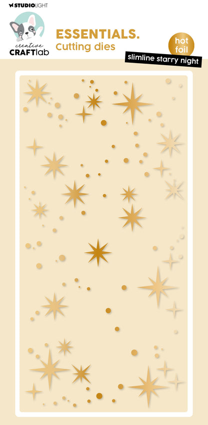 CCL Hot Foil Cutting Die Slimline Starry Night Essentials 1 PC