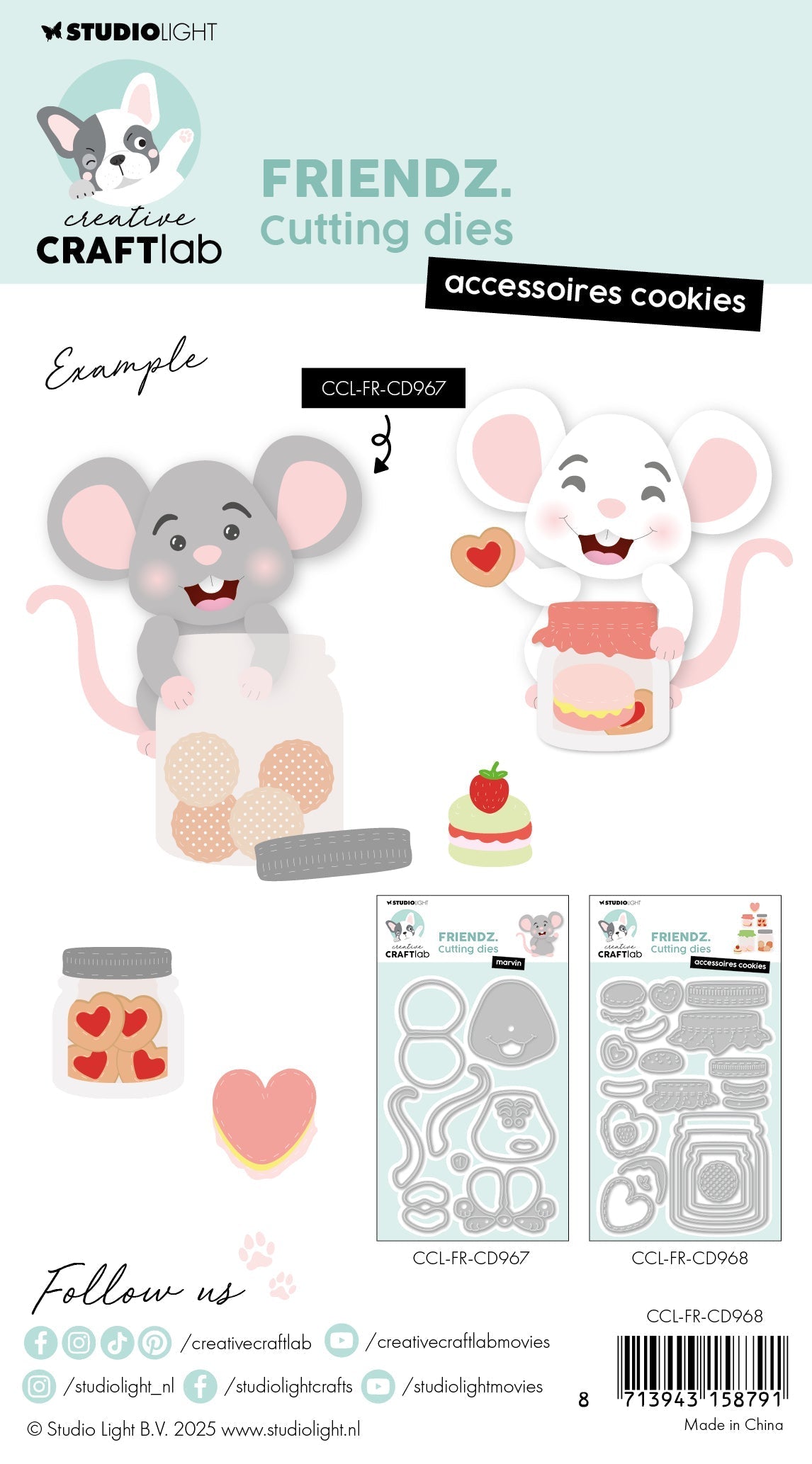 CCL Matrices de découpe Accessoires Cookies Friendz 23 pièces