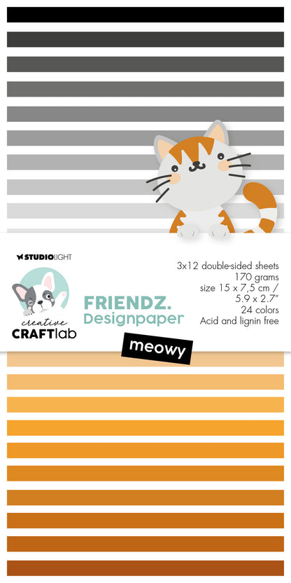 Bloc de papier CCL Meowy Friendz 150x75x9mm 36 feuilles n°120