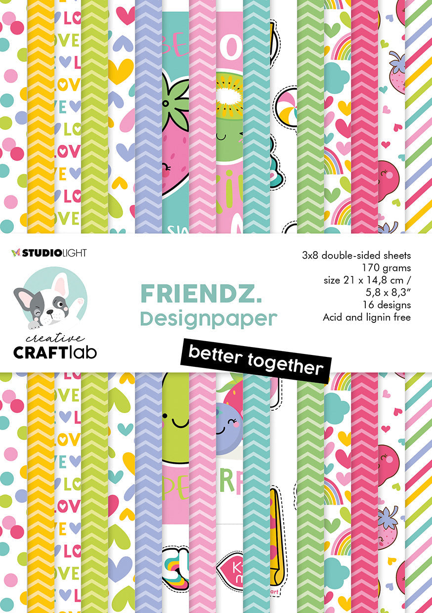 Bloc de papier CCL Better Together Friendz 210x148x9mm 24 feuilles n°78