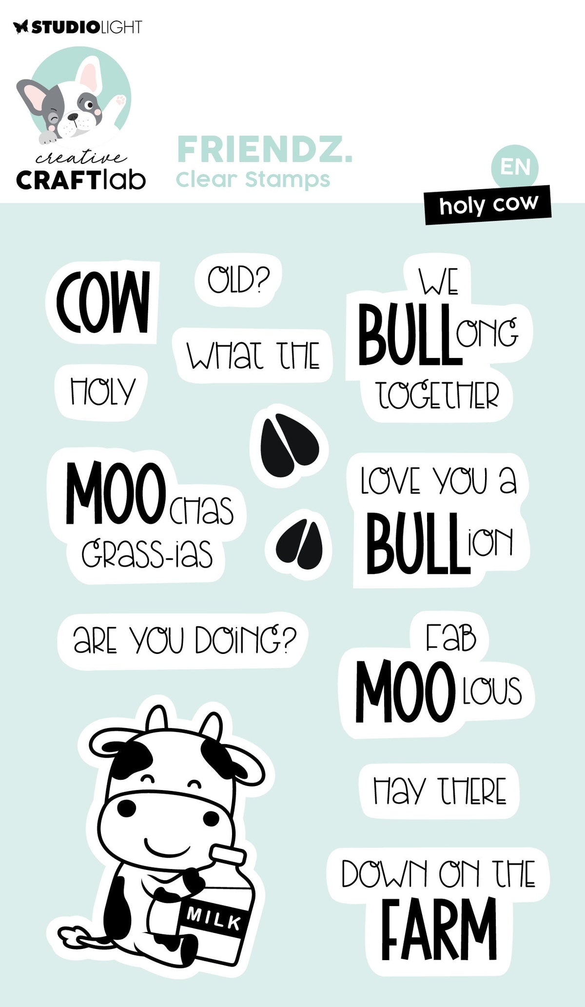 CCL Tampon transparent Holy Cow Friendz 14 pièces