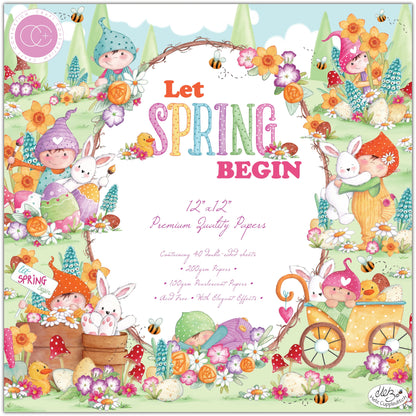Craft Consortium Que le printemps commence - Bloc de papier 30x30 cm