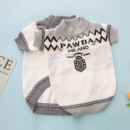 Pawda Dog Sweater - Luxury Knit Outfit for Dogs
