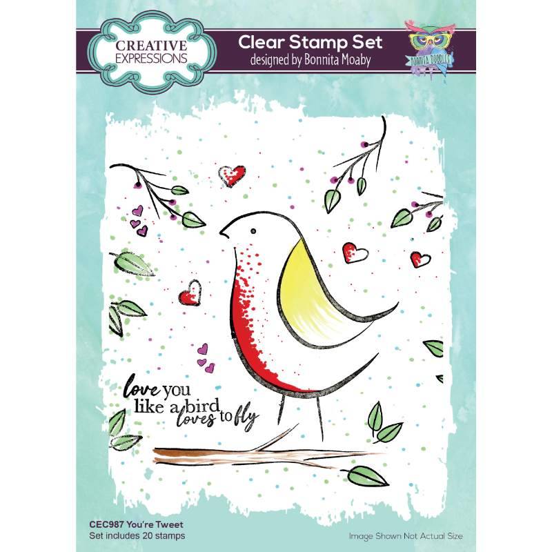 Creative Expressions Bonnita Moaby You're Tweet, lot de tampons transparents, 15,2 x 20,3 cm