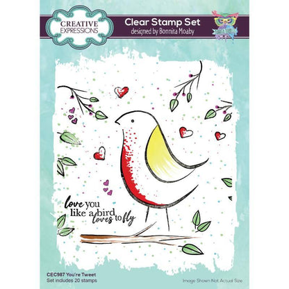 Creative Expressions Bonnita Moaby You're Tweet, lot de tampons transparents, 15,2 x 20,3 cm
