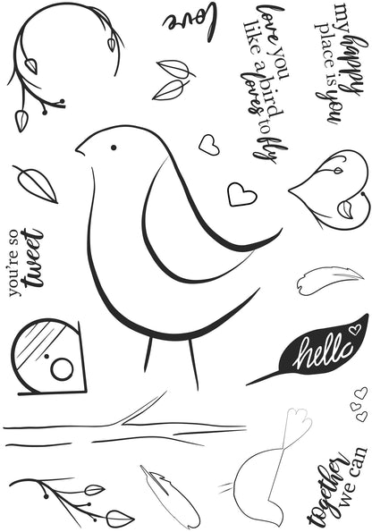 Creative Expressions Bonnita Moaby You're Tweet, lot de tampons transparents, 15,2 x 20,3 cm