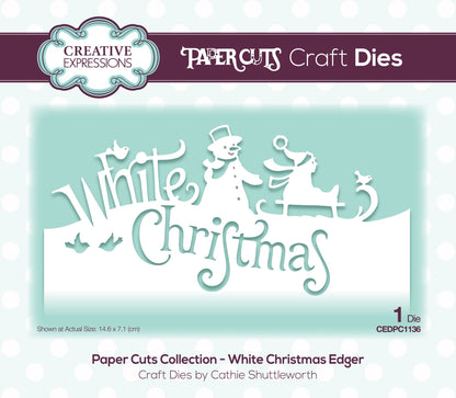 Matrice de découpe "Paper Cuts" Bordure Noël Blanc