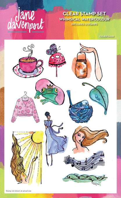Creative Expressions Jane Davenport Tampons Transparents Aquarelle Fantaisiste 15,2 x 20,3 cm