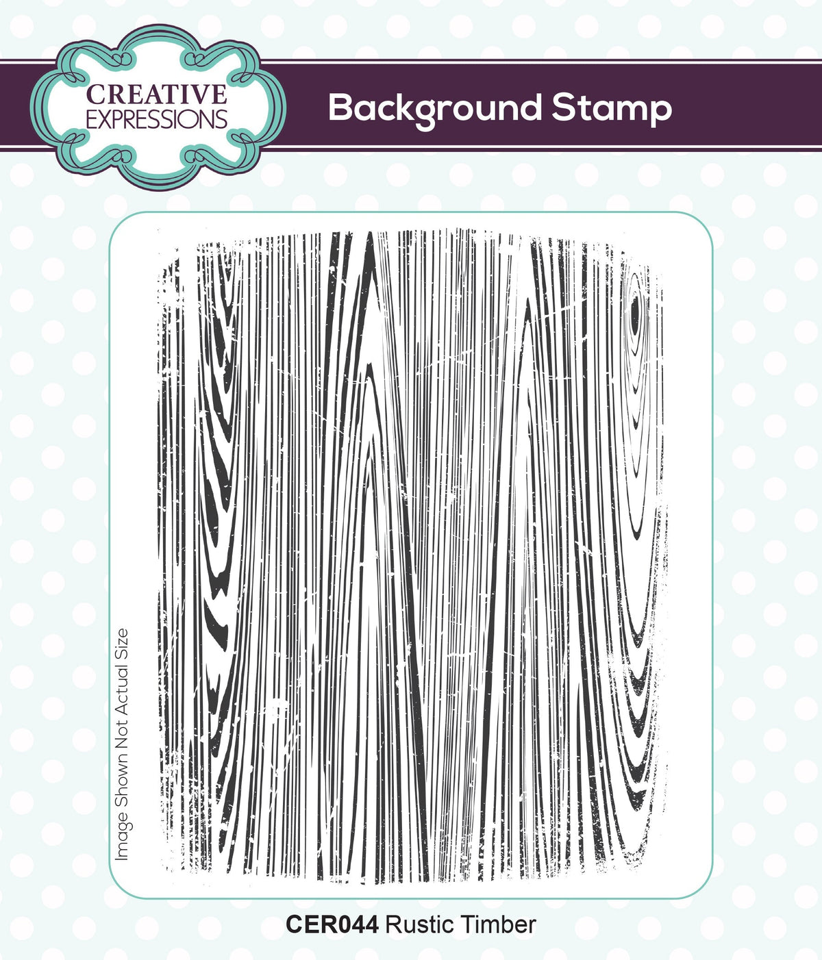 Creative Expressions Tampon en caoutchouc Rustic Timber 5,75 po x 4,5 po