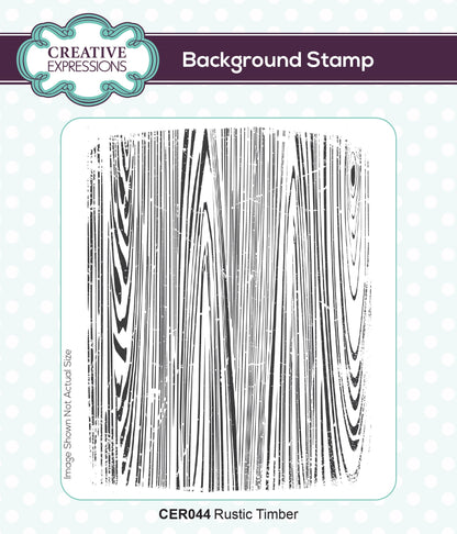 Creative Expressions Tampon en caoutchouc Rustic Timber 5,75 po x 4,5 po