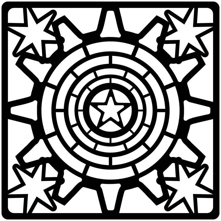 Pochoir Creative Expressions Steampunk Étoiles 6x6