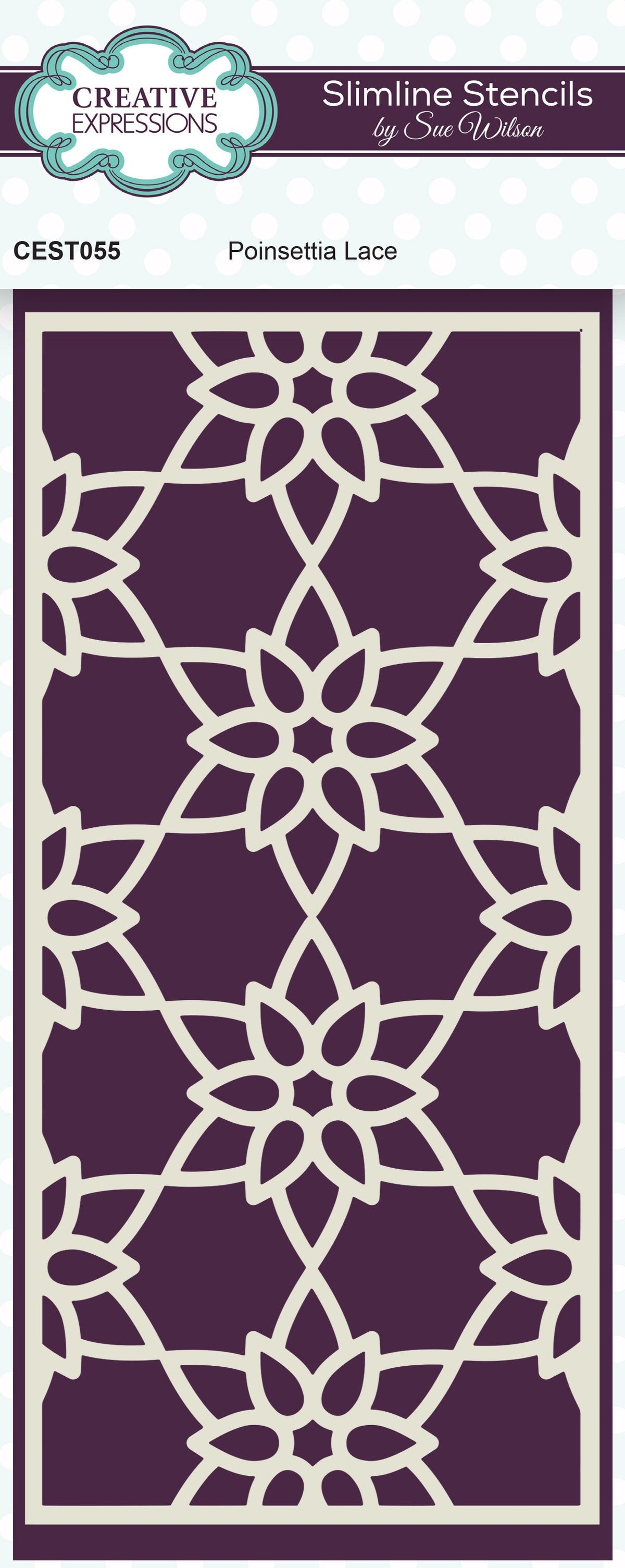 Pochoir Poinsettia Lace Slimline Sue Wilson de Creative Expressions