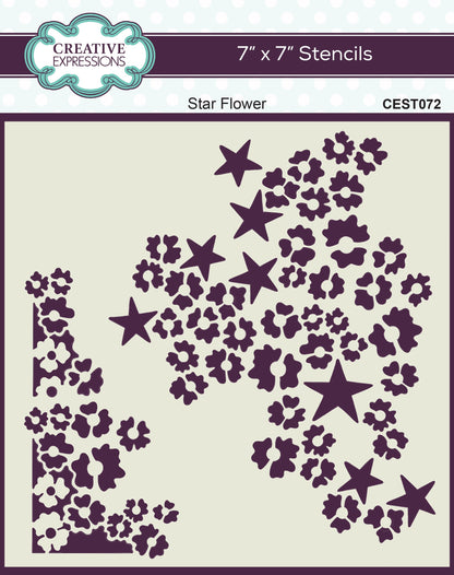 Pochoir Creative Expressions Star Flower 17,78 cm x 17,78 cm