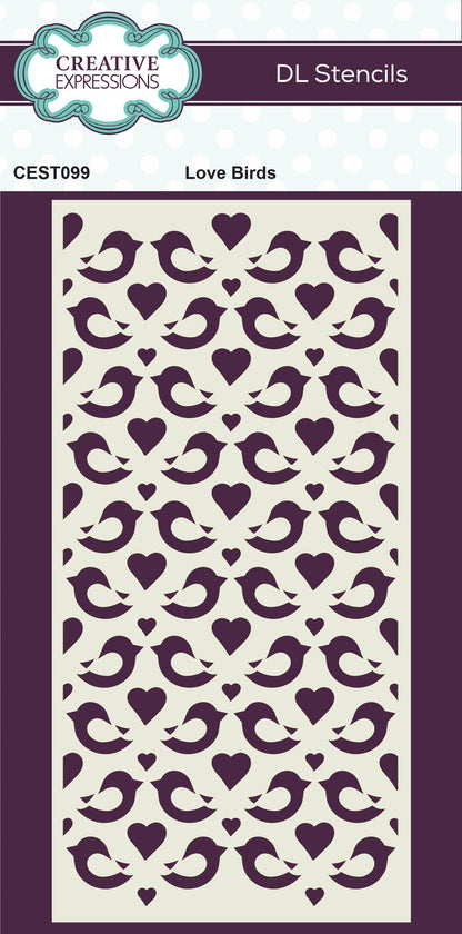 Pochoir Creative Expressions Love Birds DL 10,0 x 20,3 cm