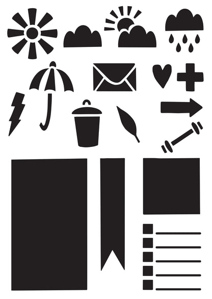 Creative Expressions Helen Colebrook Let Get Documenting Pochoir 6 po x 4 po