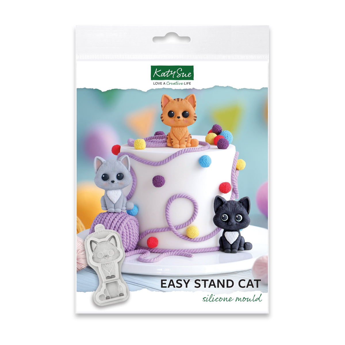 Moule en silicone chat Katy Sue Easy Stand