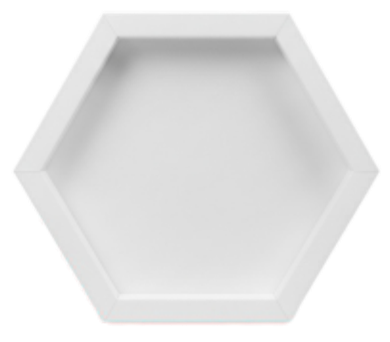 CrafTreat 3D Fold Shapes - Frames White - Hexagon Combo 4pcs