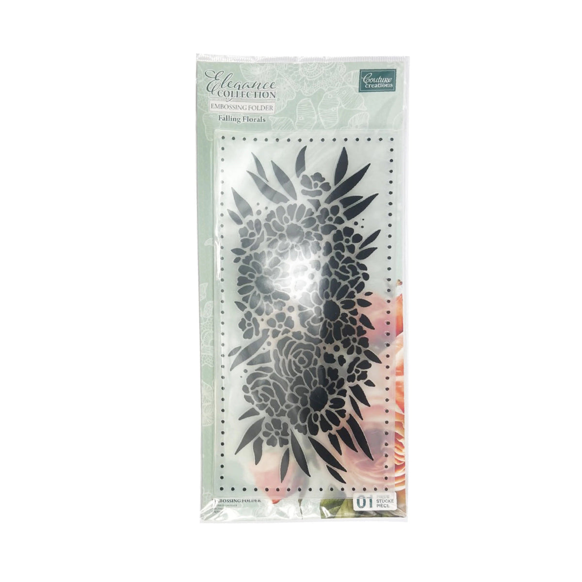 Couture Creations - Collection Elegance - Classeur de Gaufrage - Taille DL - Feuilles Florales Tombantes (1 pièce)