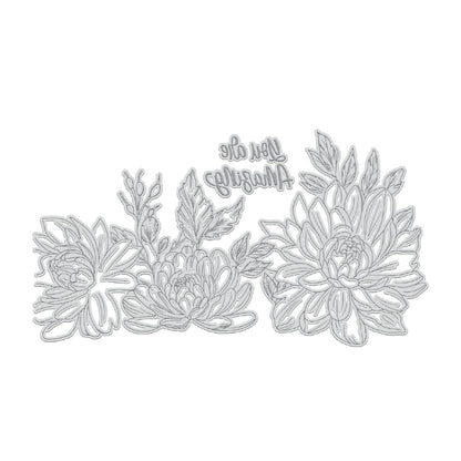 GoLetterPress Impression Stamp - Tampon 7 - Tu es Incroyable Fleurs
