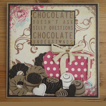 Marianne Design: Dies de découpe et tampons Collectables - Boîte de chocolats