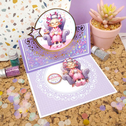 Delightful Golden Oldies Decoupage Card Kit