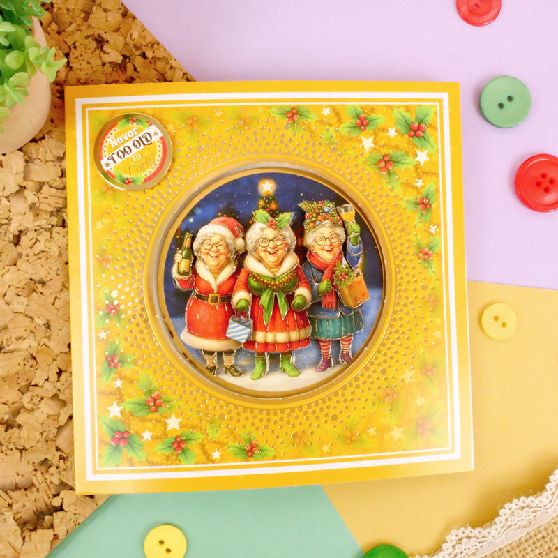 Kit de cartes de découpage festif et amusant "Golden Oldies" délicieux