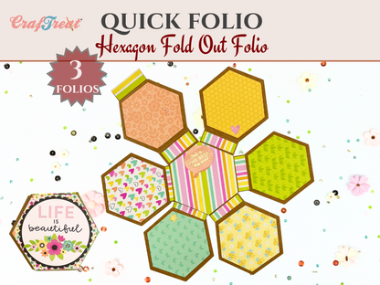 Craftreat Scrapbook - Folio Vierge Pliable Hexagonal