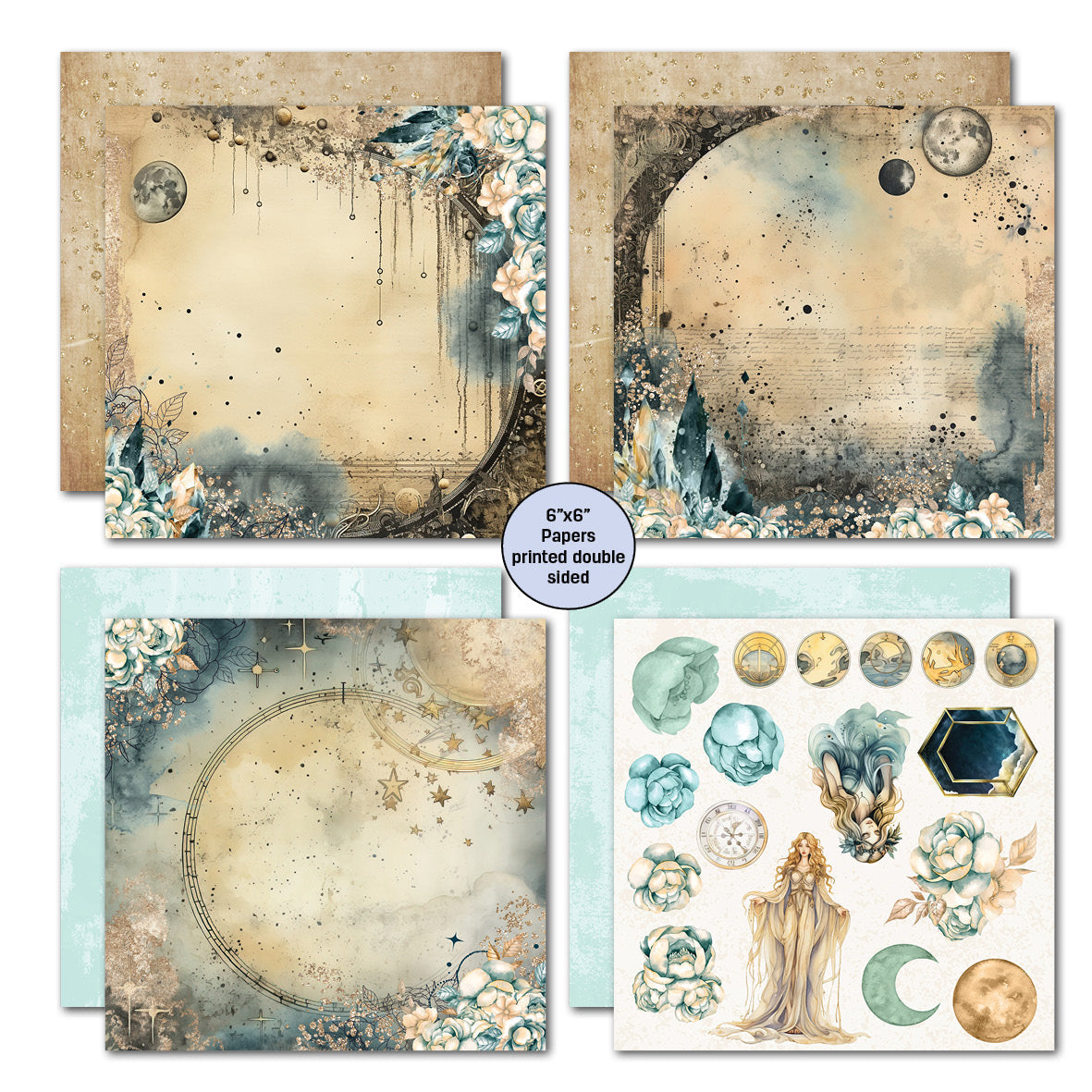 Pack de papier 6x6 Celestial Skies de 3Quarter Designs