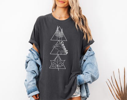 T-shirt unisexe Motif géométrique Canada | Vêtements canadiens