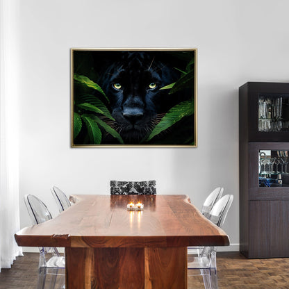 Wall Art-Rare Black Jaguar -Wildlife Canvas