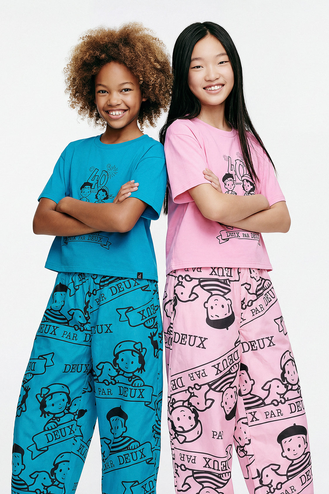 40th Anniversary Adult Printed Poplin Pant Sky Blue