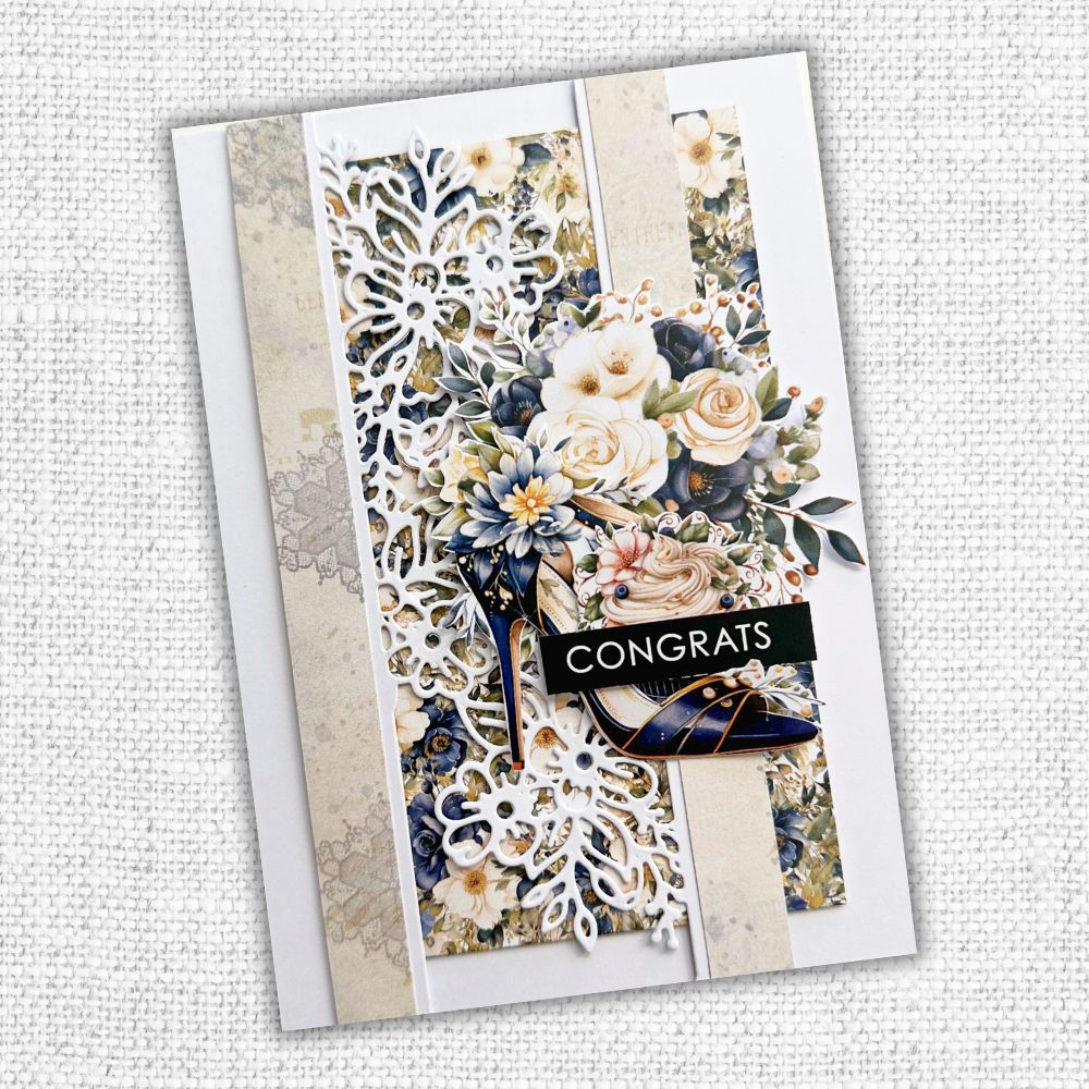 Collection de papiers 30x30 cm Textures Fleurs de Mariage 31749