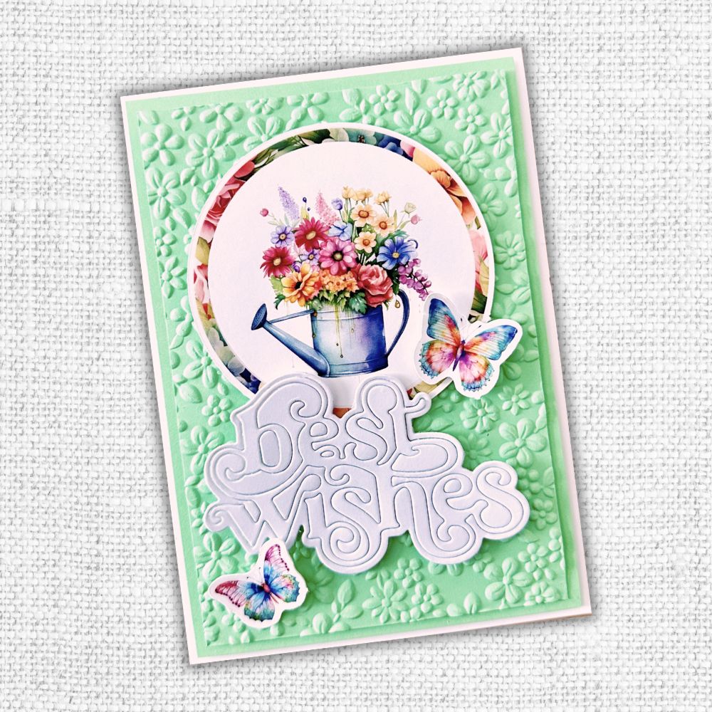 Fleurs printanières - Papier cartonné lisse assorti 30,5 x 30,5 cm - 12 feuilles 32862