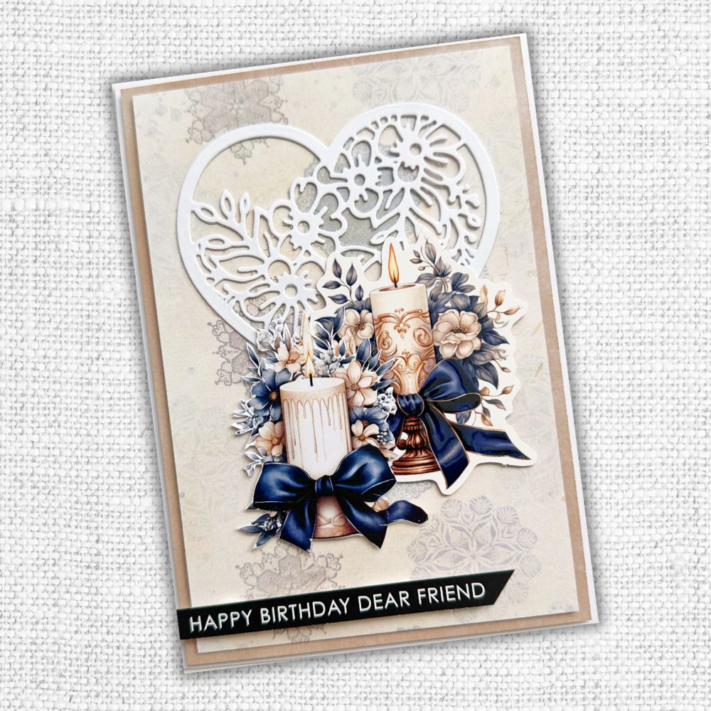 Collection de papiers 30x30 cm Textures Fleurs de Mariage 31749