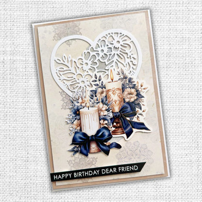 Collection de papiers 30x30 cm Textures Fleurs de Mariage 31749