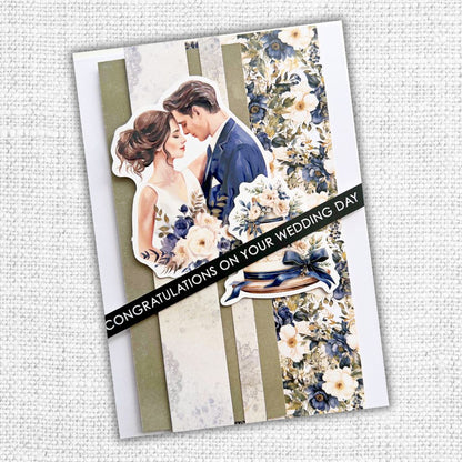 Collection de papiers 30x30 cm Textures Fleurs de Mariage 31749