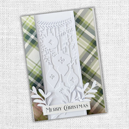 Hanging Christmas Ornaments Border Die 32448