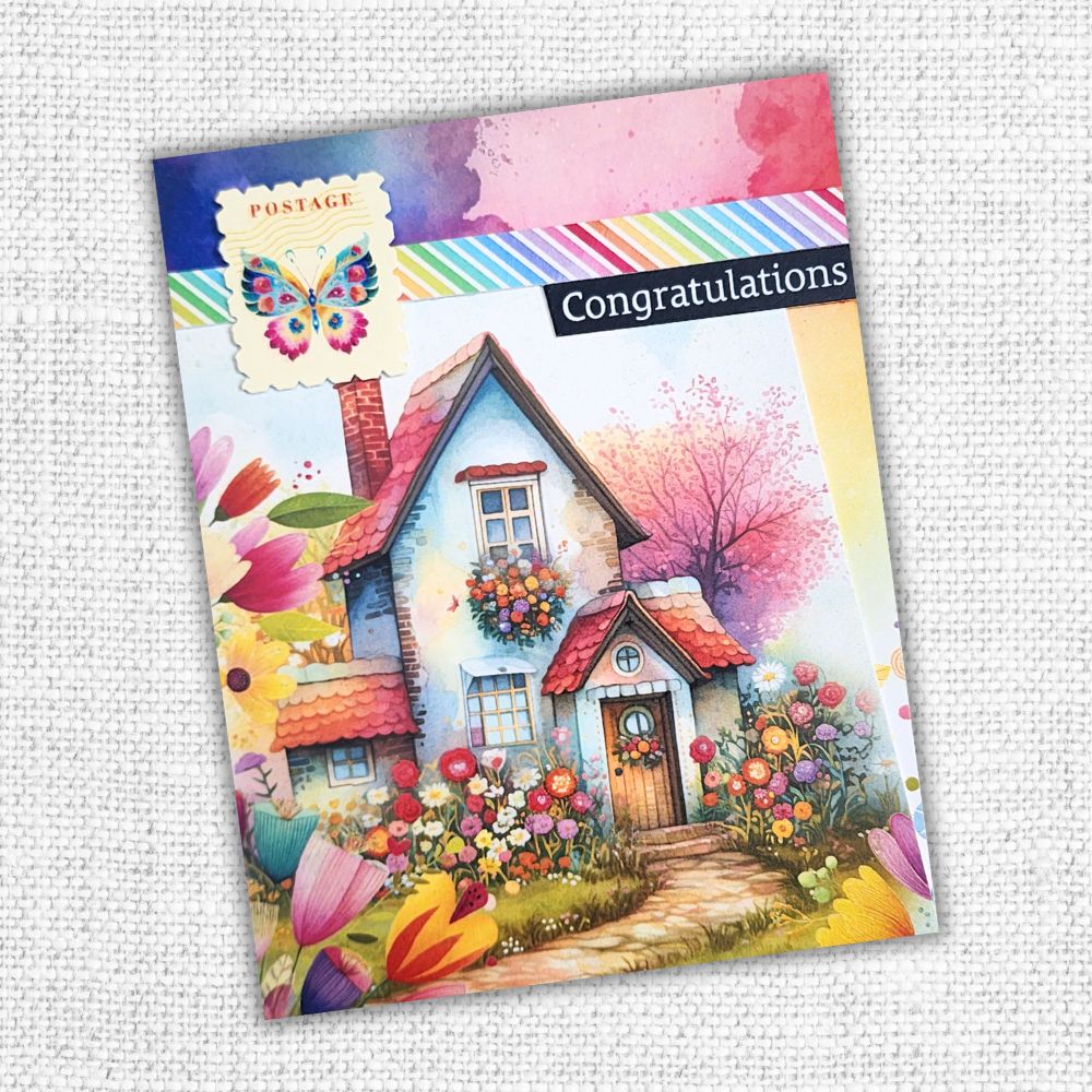 Collection de papiers 30x30 cm Les bases du village arc-en-ciel 35322