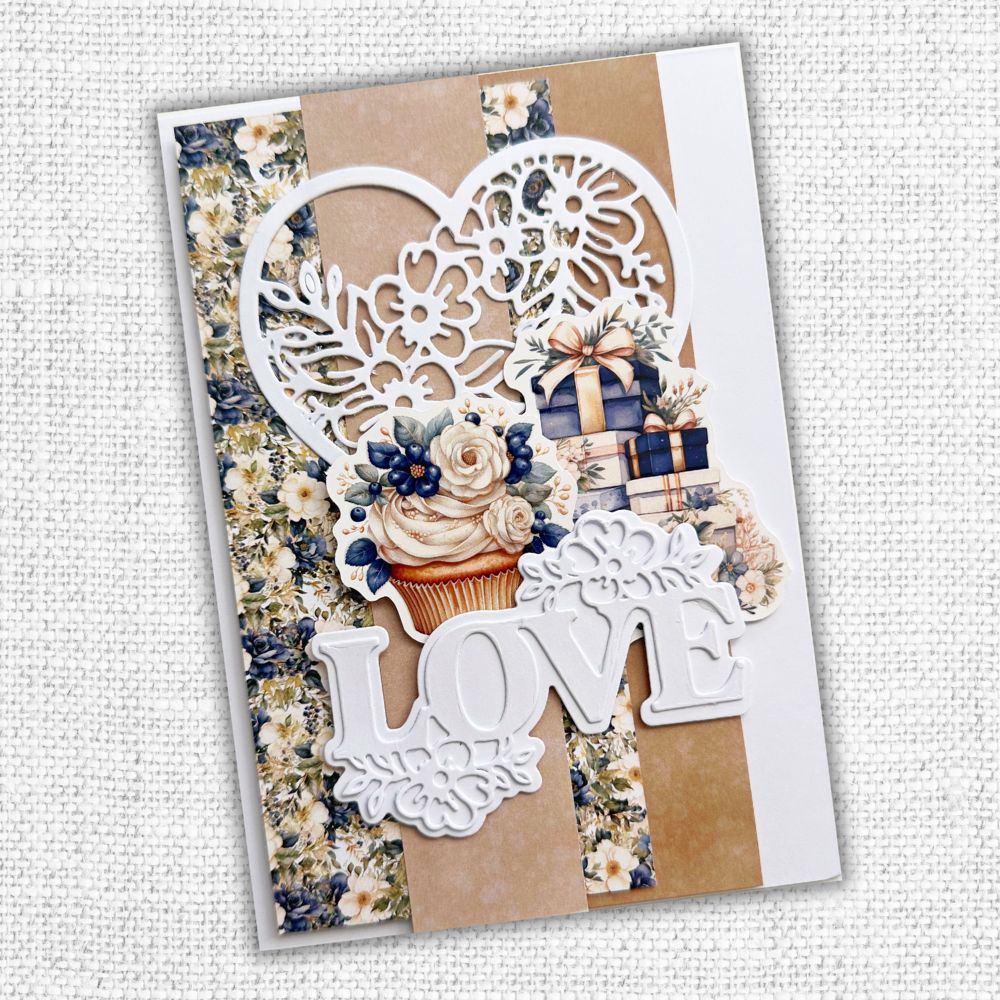 Collection de papiers 30x30 cm Textures Fleurs de Mariage 31749