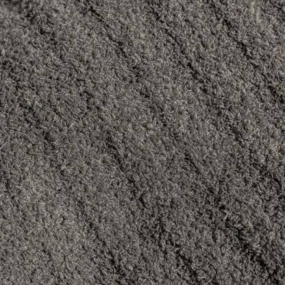 Charcoal Ribbed Extended Throw