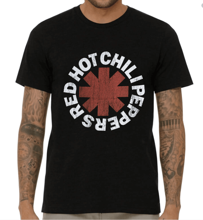 T-shirt Red Hot Chili Peppers avec Astérisque Effet Vieilli